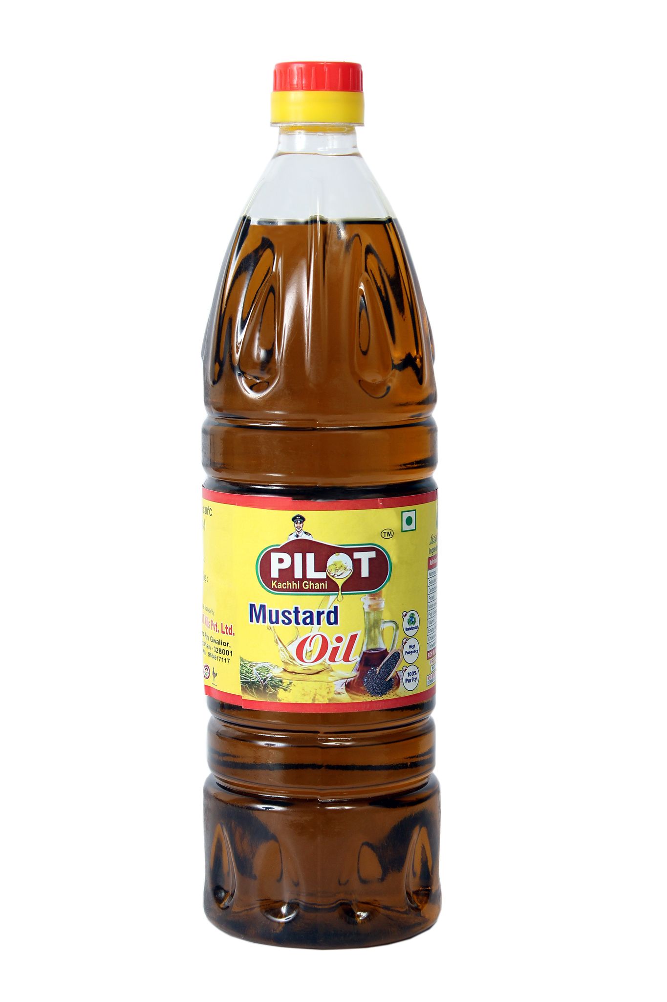 Pilot Cold Pressed Kachhi Ghani Mustard Oil, 1Litre