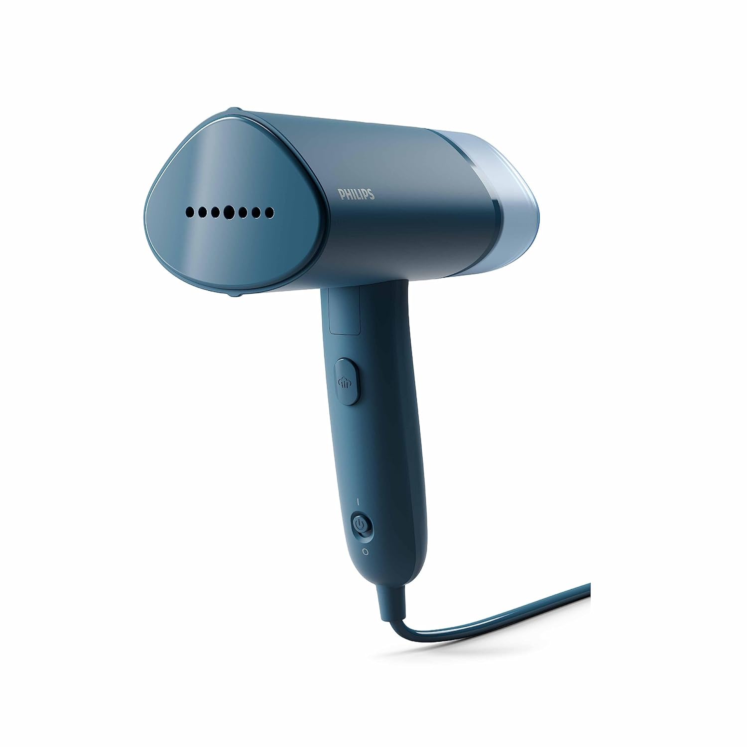 Philips Handheld Garment Steamer STH3000/20 - Compact & Foldable, Convenient Vertical Steaming, 1000 Watt Quick Heat Up, up to 20G/Min, Kills 99.9%* Bacteria (Reno Blue), Small