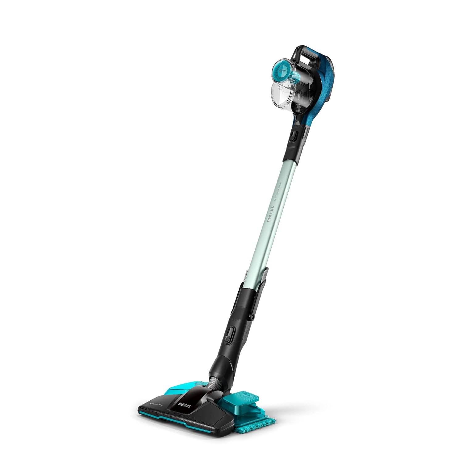 Philips Domestic Appliances Speedpro Aqua Cordless Vacuum Cleaner FC6728/01 With Vacuum and Mop System Denim Blue Metallic, Medium