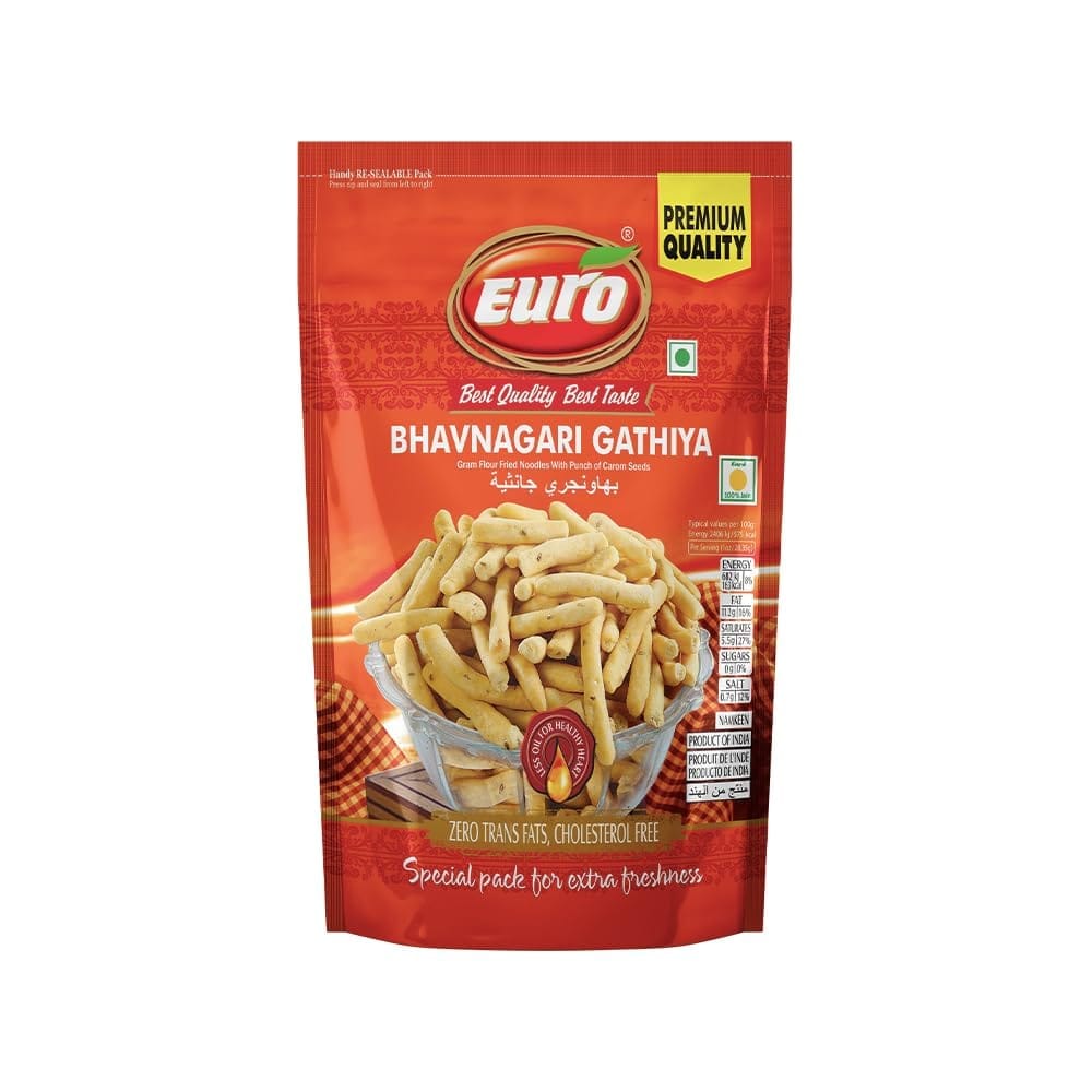 EURO Bhavnagri Gathiya Namkeen 350GM | Authentic Taste, Traditional Recipe | Indian Snacks