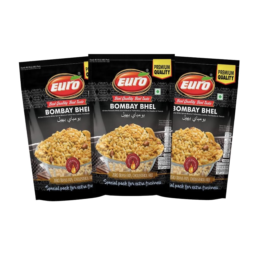 EURO Bombay Bhel Namkeen 350GM | Authentic Taste, Traditional Recipe | Indian Snacks
