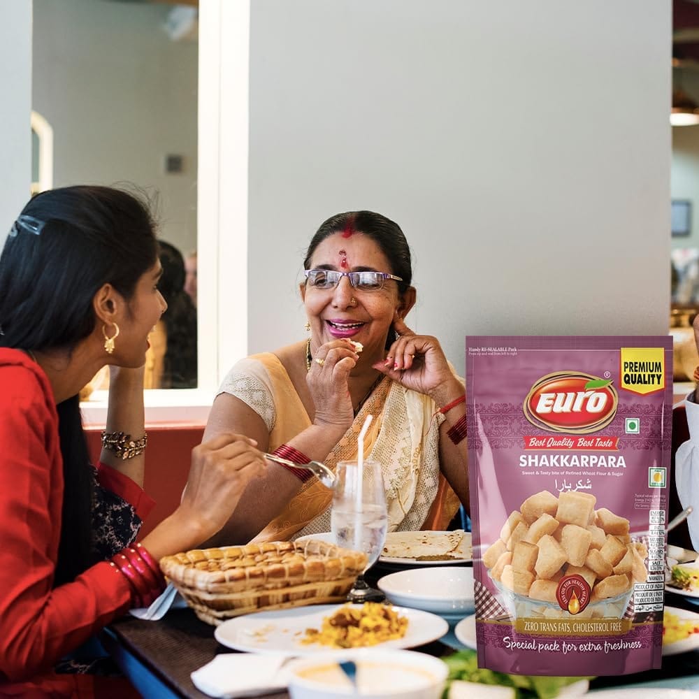EURI Shakkarpara Snakcs 350GM | Authentic Taste, Traditional Recipe | Indian Snacks