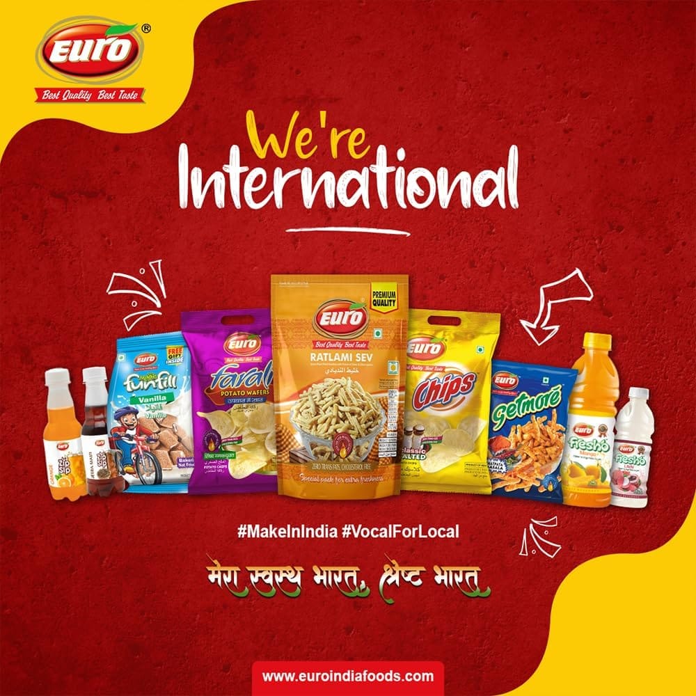 Euro Plain Khakhra 180Gm Pack of 4|Roasted Not Fried | Cholesterol Free | Zero Transfat |Vacuum-Sealed for Freshness | Authentic Gujarati Snack, Ideal for Tea Time | Healthy Khakhra Options| Healthy Snacking