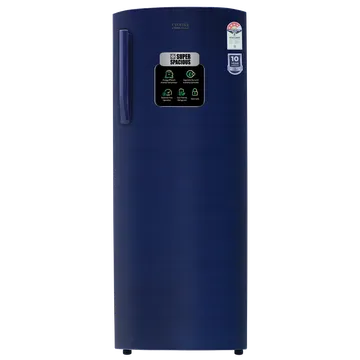 Croma 251 Litres 4 Star Direct Cool Single Door Refrigerator with Anti Fungal Gasket (Blue)