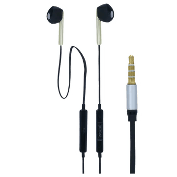 Croma Wired Earphone with Mic (In Ear, Black)