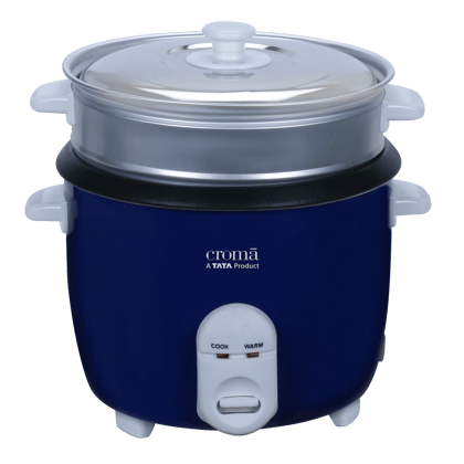 Croma 1.8 Litre Electric Rice Cooker with Keep Warm Function (Dark Blue)