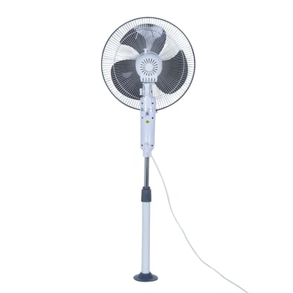Croma 38.5cm Sweep 3 Blade Pedestal Fan (With Copper Motor, Grey)