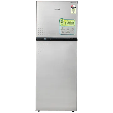 Croma 256 Litres 2 Star Frost Free Double Door Refrigerator with Inverter Technology (Shining Silver)