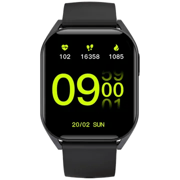 Croma Squad TS Smartwatch with Bluetooth Calling (46.9mm LCD Display, IP68 Water Resistant, Black Strap)