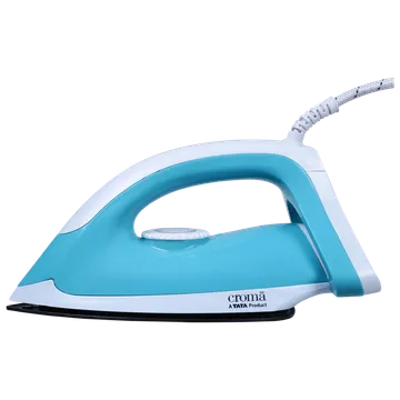 Croma 1000 Watts Dry Iron (Weilburger Dual Coat Soleplate, Blue)