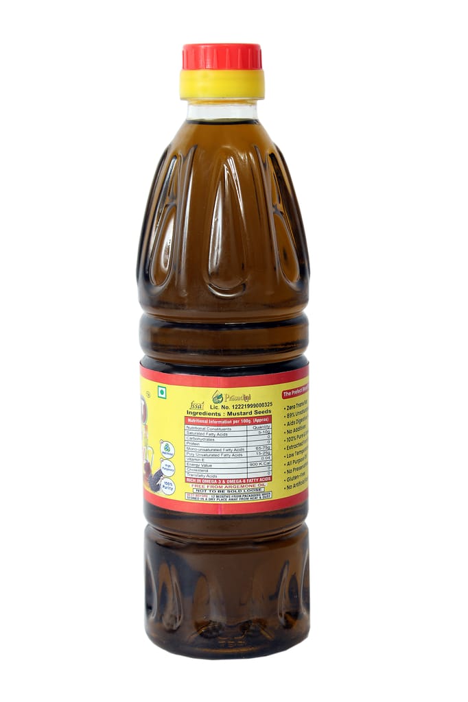 Pilot Cold Pressed Kachhi Ghani Mustard Oil, 500ML