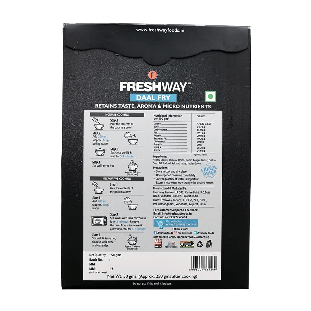 Daal Fry(pack of 2) | A Nutritious, Flavor Packed Indian Comfort Meal in Minutes
