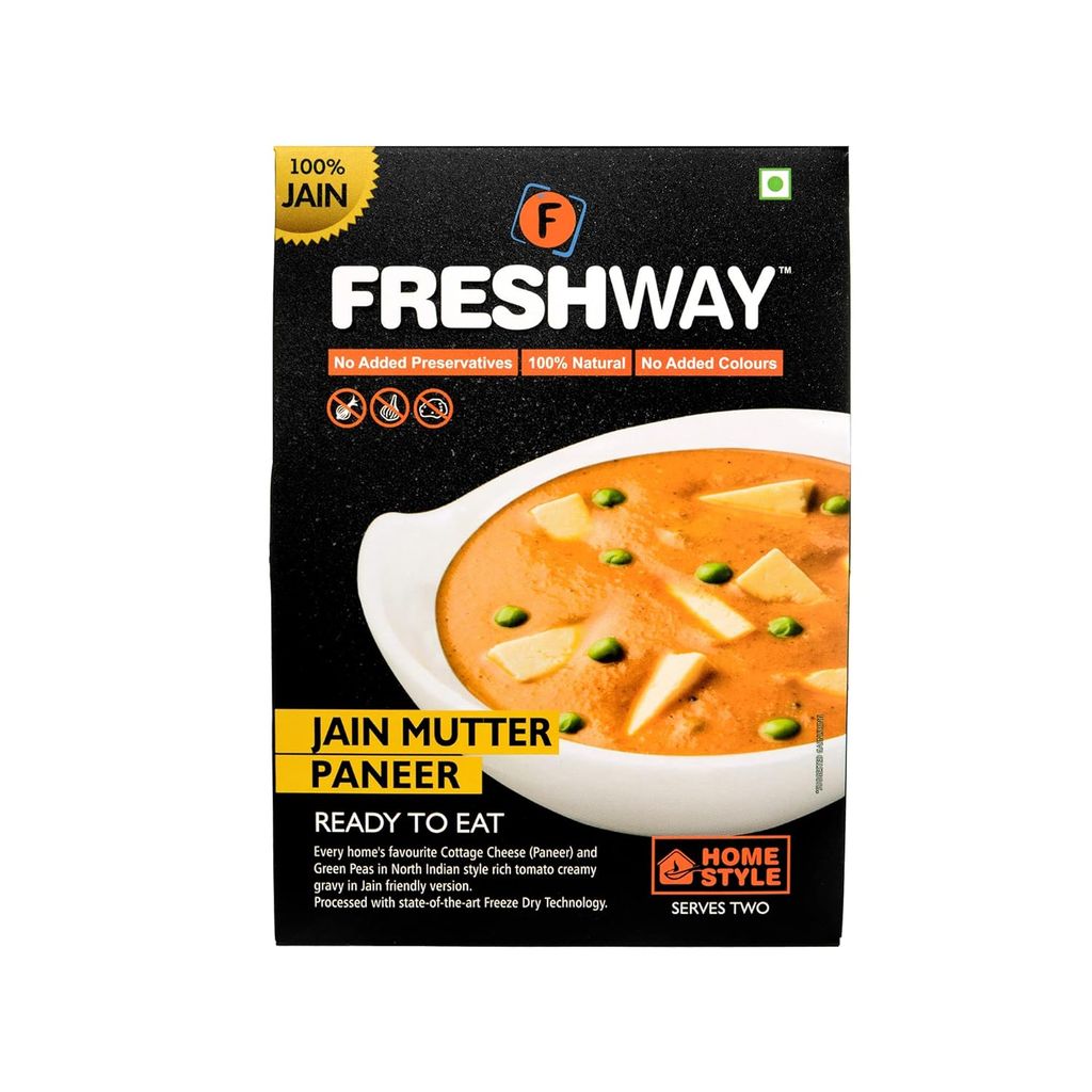 Jain Mutter Paneer( Pack of 2) | A Nutritious, Flavor Packed Indian Comfort Meal in Minutes