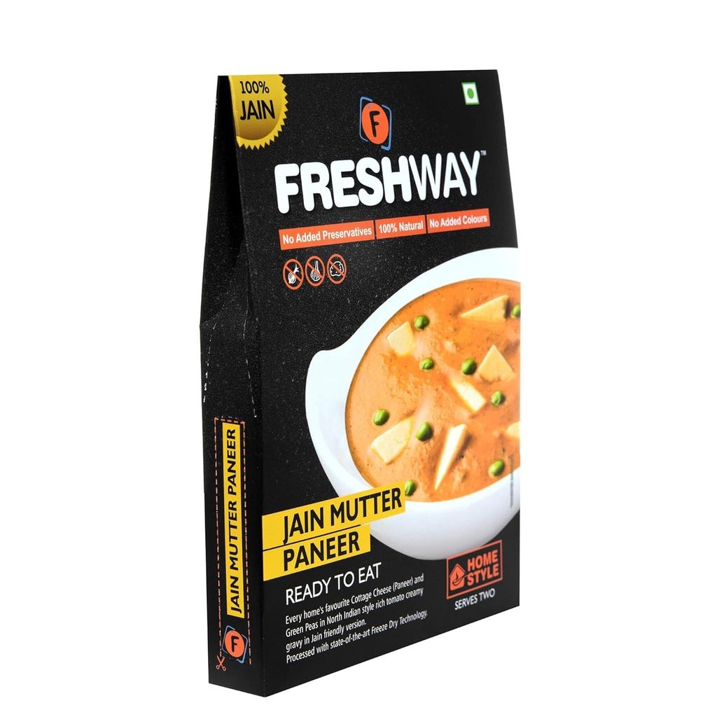 Jain Mutter Paneer( Pack of 2) | A Nutritious, Flavor Packed Indian Comfort Meal in Minutes