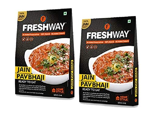 Freshway Jain Pav Bhaji(Pack of 2) | A Nutritious, Flavor Packed Indian Comfort Meal in Minutes