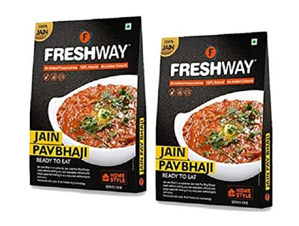 Freshway Jain Pav Bhaji(Pack of 2) | A Nutritious, Flavor Packed Indian Comfort Meal in Minutes