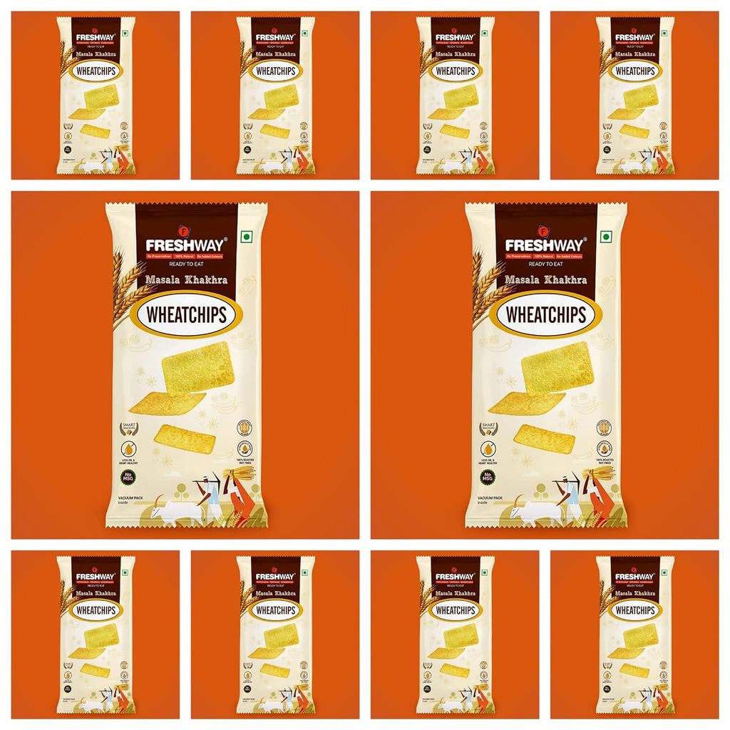 Freshway Masala Khakhra Wheatchips | A Nutritious, Flavor Packed Indian Comfort Meal in Minutes