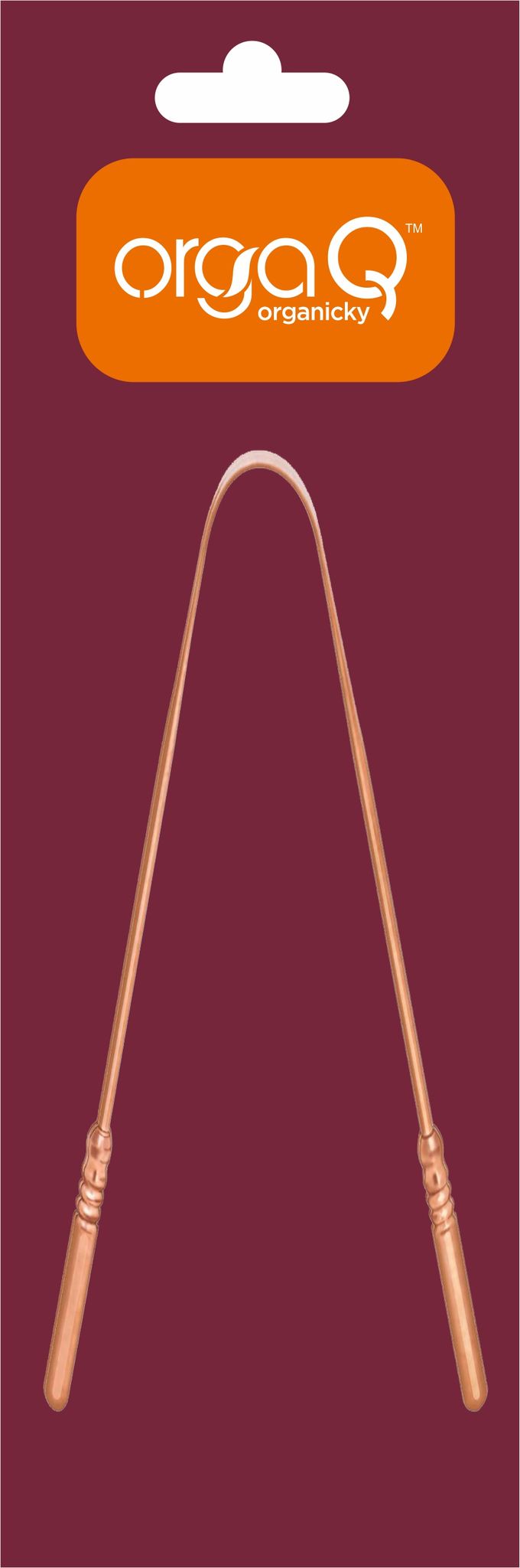 OrgaQ Organicky Natural Copper Tongue Cleaner (Scraper) for Freshens Breath | Eco Friendly (Pack of 2)