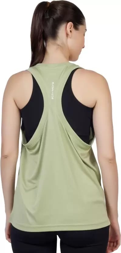 BlueFicus Combo of 2 Women's cotton Tank Top Camisole Solid Plain Sports Summer Gym Workout ( Green & Grey) - Camisoles | Buy online on ZillyBuy