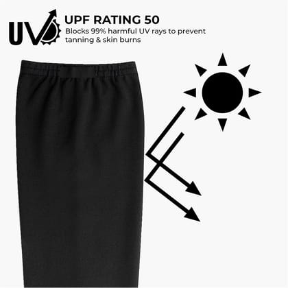 Qawvler Arm Sleeves Driving and Sports UV Protection Dust Pollution Sunburn for Men and Women 2 Pair (Black)