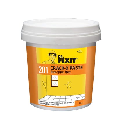 DR. FIXIT 201 Crack X Paste, Ready to use crack filler for internal &  external surface cracks on roofs, wall, Flexible Putty with excellent bonding  1Kg