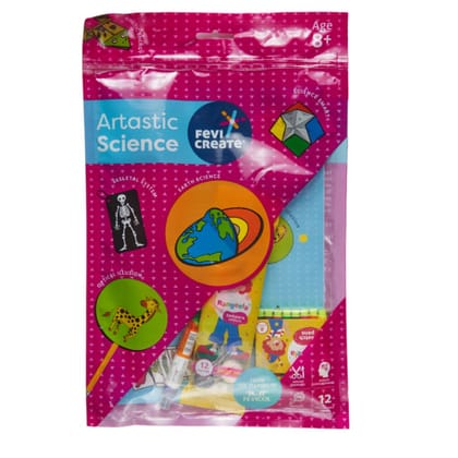 Pidilite Fevicreate Artastic Science Kit All in one Educational and Fun Learning Science DIY| Contains Project Book, Rangeela Tempera Colours, Fevicol MR and More, Return Gift