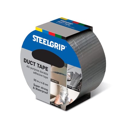Pidilite Steelgrip Multi Purpose Duct Tape Superstrong and Waterproof Easy to Tear All Purpose Adhesive Tape (48 mm X 50 meters)