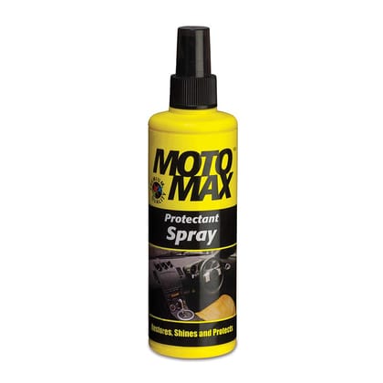 Motomax Protectant Spray (200 ml) Repels dust, pollutants Protect, Restore faded vinyl, plastic, leather, dashboard, rubber, tyres of Cars, Bikes, Motorcycles &  Scooty Provides long lasting shine
