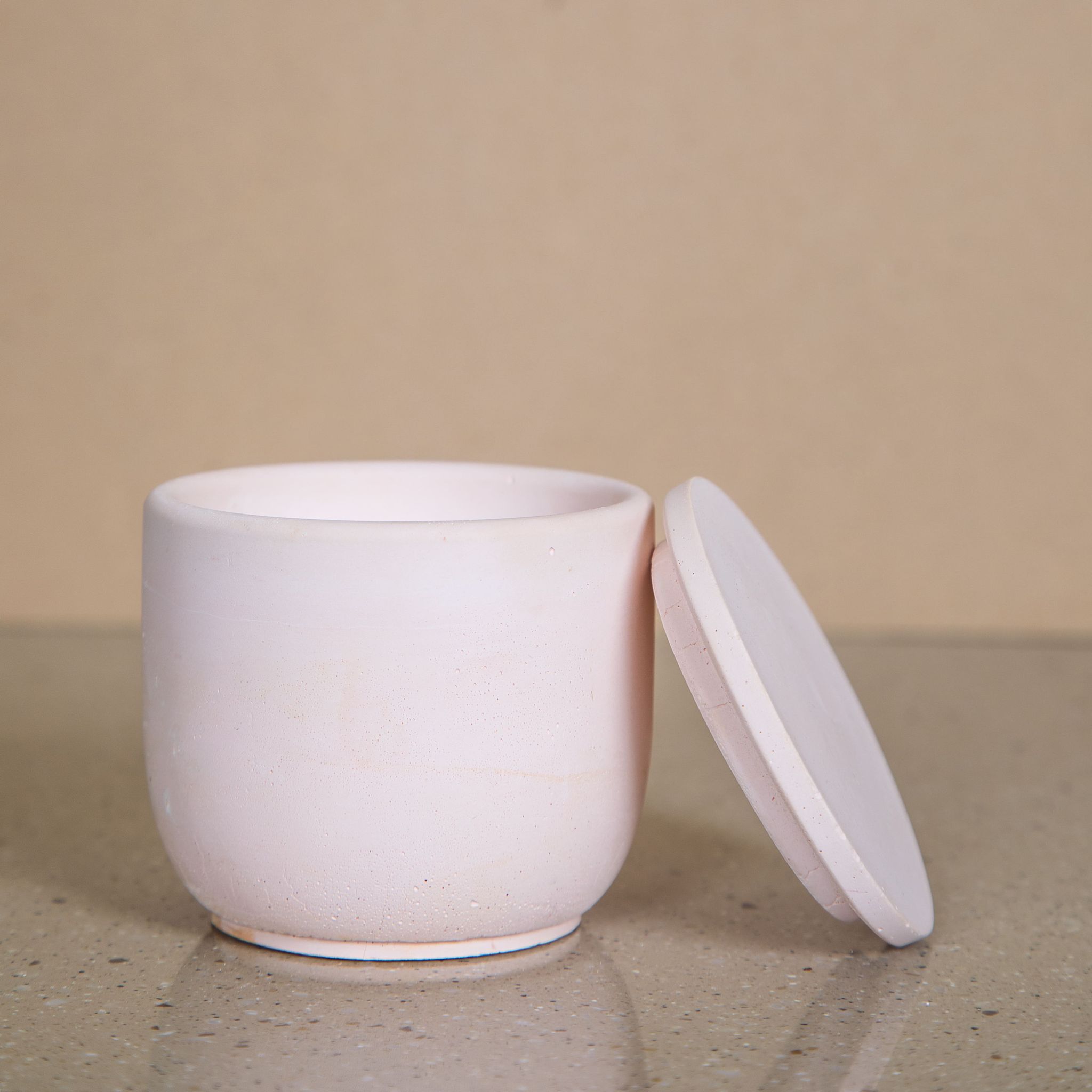 CHANN STUDIO Gcrete Small Jar 3" Baby Pink