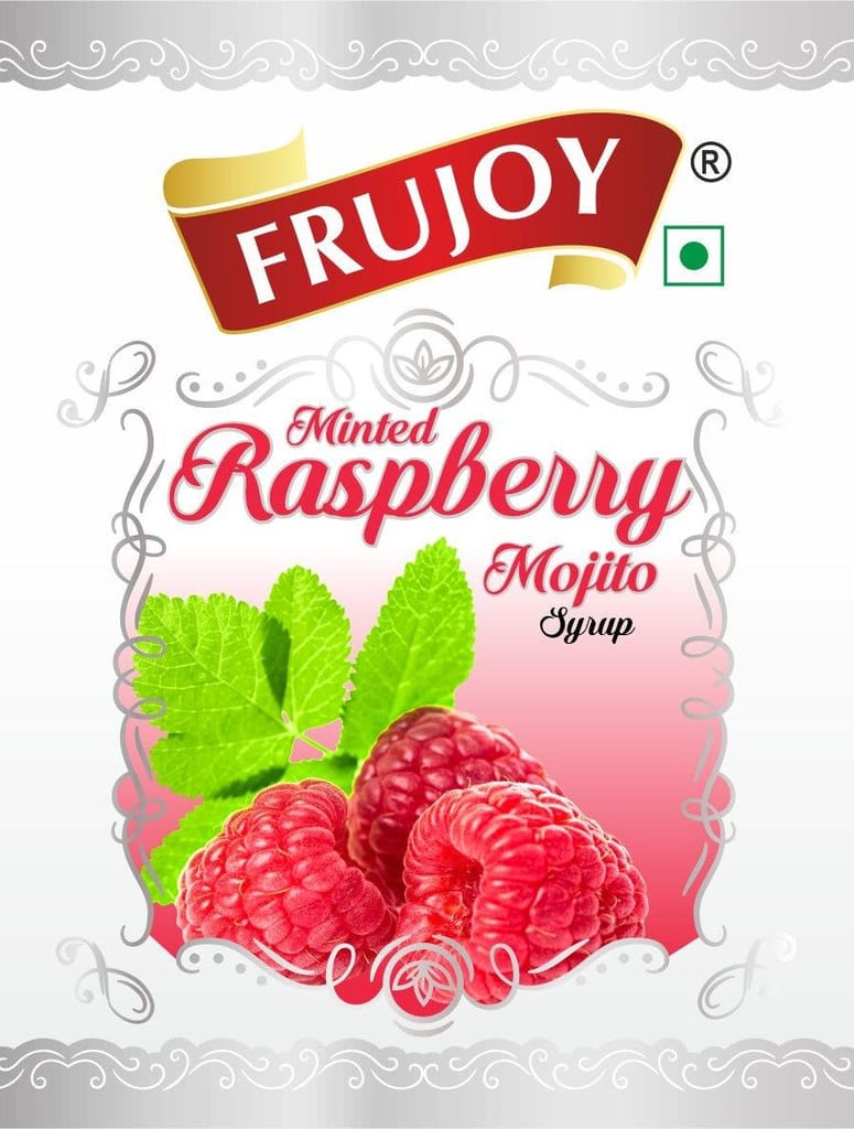 Frujoy Minted Raspberry Mint Mojito Syrup 750ml | For Drinks Juices | Fruit Mocktail | Cocktail | Sharbat | Baking Essentials | Beverages
