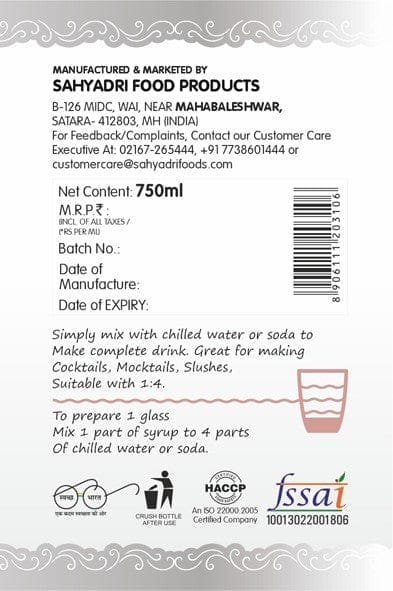 Frujoy Mint Mojito White 750ml | For Drinks Juices | Fruit Mocktail | Cocktail | Sharbat | Baking Essentials | Beverages