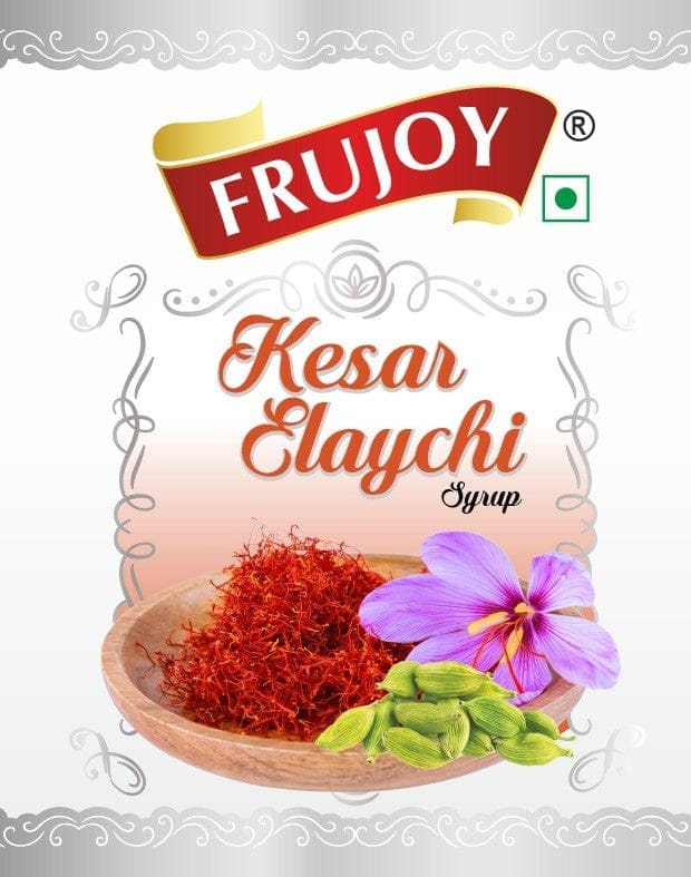 Frujoy Kesar Elaichi Syrup 750ml | For Fruit Mocktail | Cocktail | Gulab Sharbat | Falooda | RoseMilk | Baking Essentials
