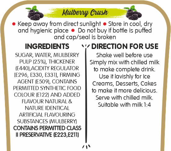 Frujoy Mulberry Crush 750ml | For Fruit Mocktail | Cocktail | Cake | Baking Essentials | Juices | Beverages