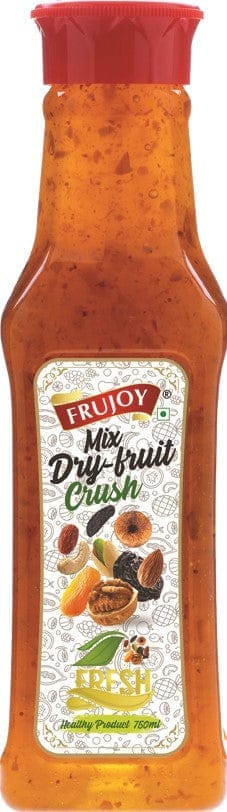 Frujoy Mix Dry Fruit Crush 750ml | For Fruit Mocktail | Cocktail | Cake | Baking Essentials | Juices | Beverages