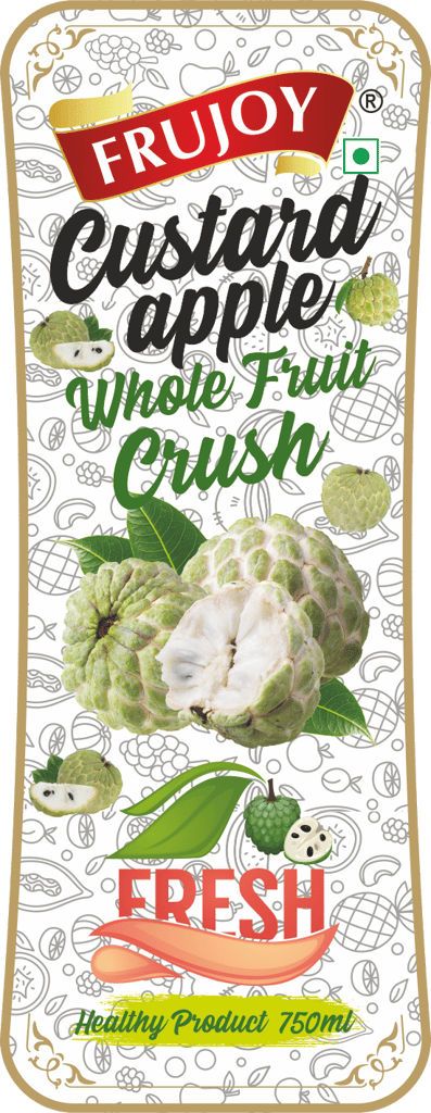 Frujoy Custard Apple Crush 750ml | For Fruit Mocktail | Cocktail | Cake | Baking Essentials | Juices | Beverages
