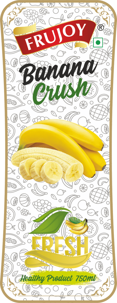Frujoy Banana Crush 750ml | For Fruit Mocktail | Cocktail | Cake | Baking Essentials | Juices | Beverages
