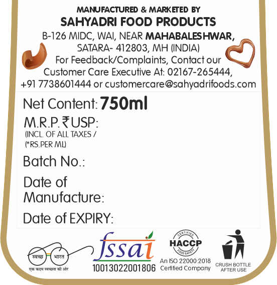 Frujoy Butter Scotch Crush 750ml | For Fruit Mocktail | Cocktail | Cake | Baking Essentials | Juices | Beverages