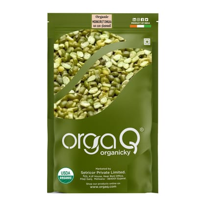 OrgaQ Organicky Organic Green Moong Split/Chilka