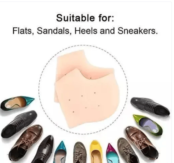 Anti Crack Silicone Half Gel Heel And Foot Protector Moisturizing Socks for Foot Care for Women Pack of 1