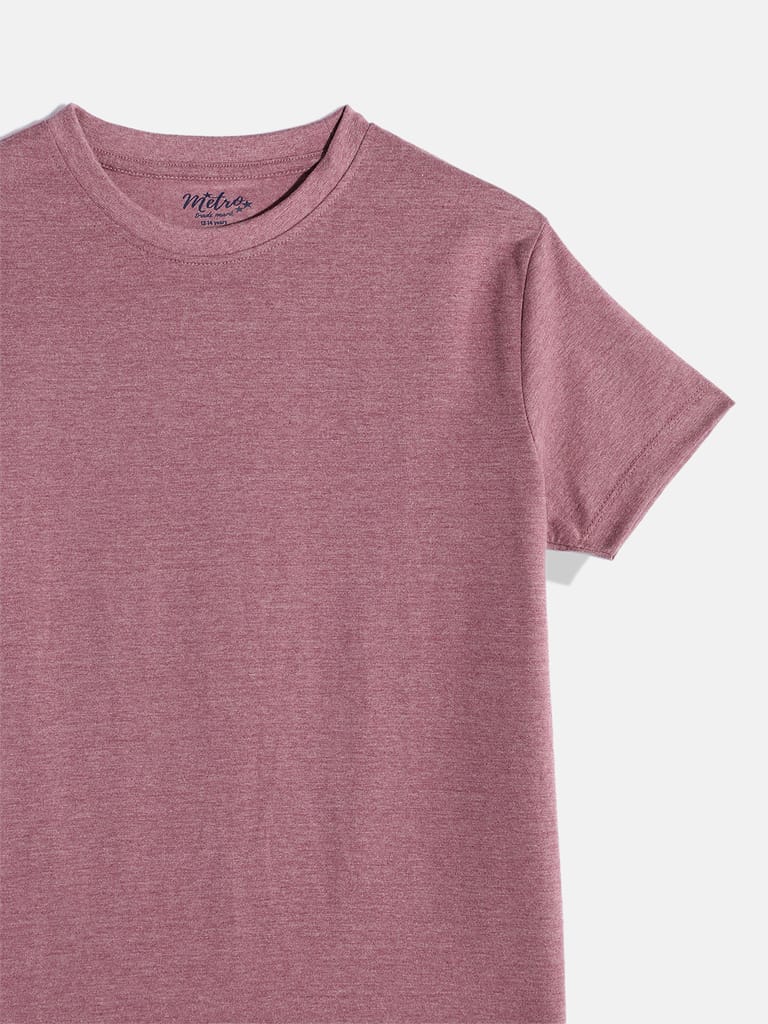 Boys Solid Round Neck T-shirt
