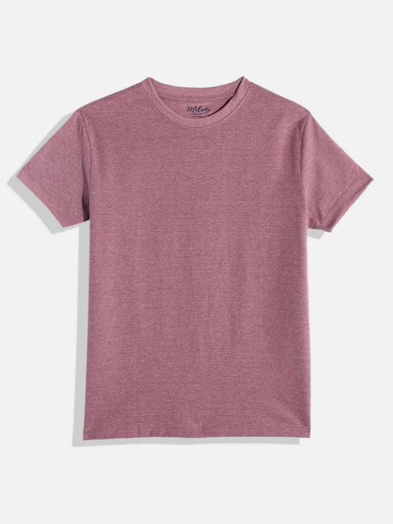 Boys Solid Round Neck T-shirt