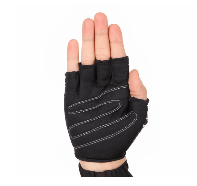 JUST JUNKIES Biker Cycling Gym Glove (MESH, Stretchable) (Large) Sun Protection Dustproof Hand Socks Sunblock Gloves UV Protection for Mens and Boys