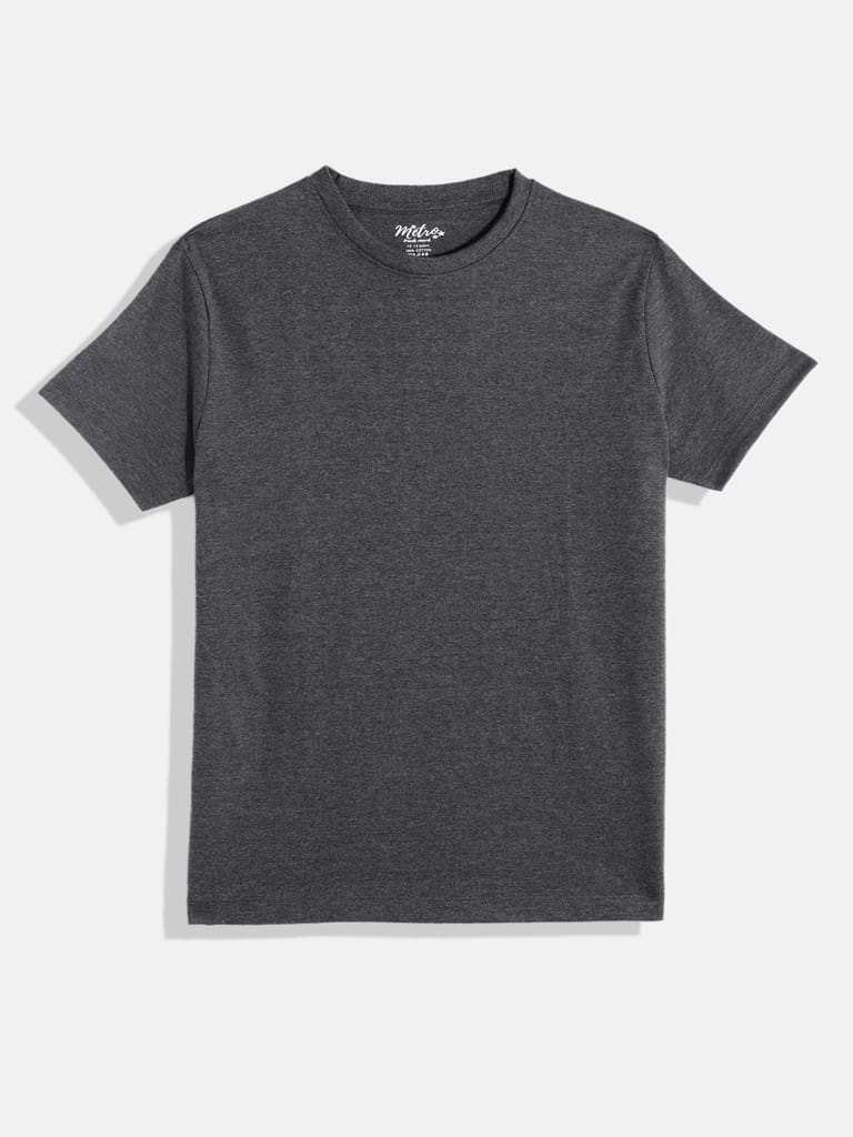 Boys Solid Round Neck T-shirt