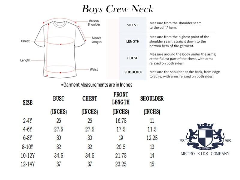 Boys Solid Round Neck T-shirt