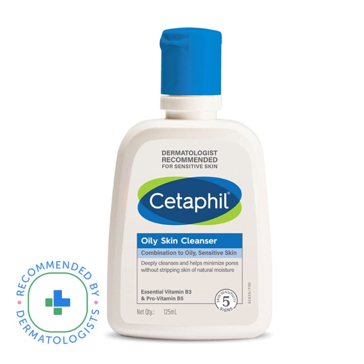 Cetaphil Oily Skin Cleanser for Acne-prone Skin with Niacinamide Dermatologist Recommended (125ml)