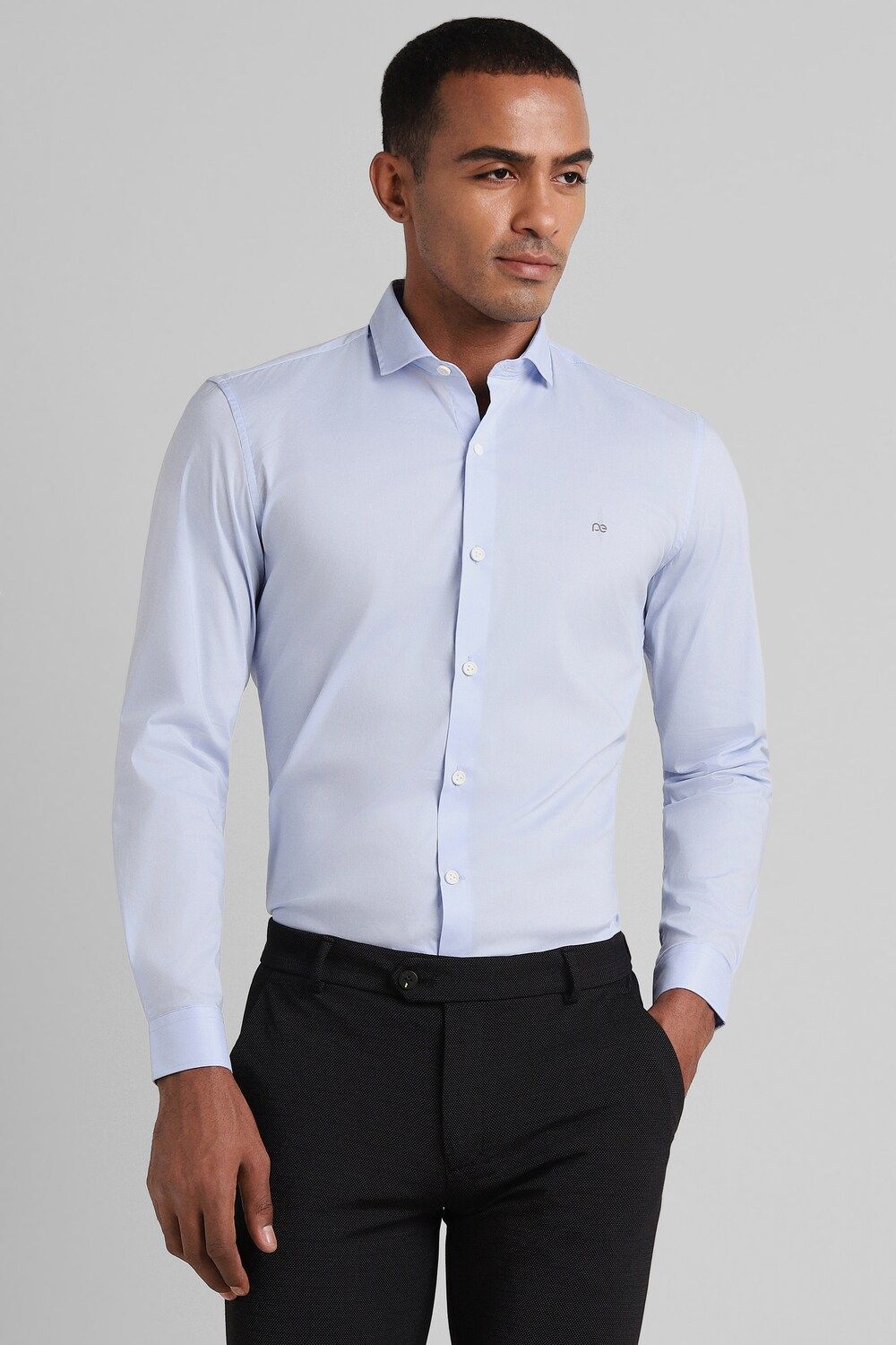 Men Blue Super Slim Fit Formal Full Sleeves Formal Shirt