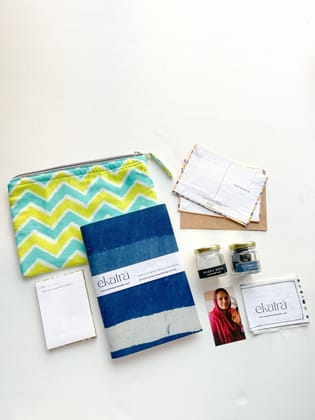 Sustainable Gratitude Hamper by Ekatra -Indigo Stripes
