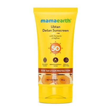 Mamaearth Ubtan Detan Sunscreen (50g)
