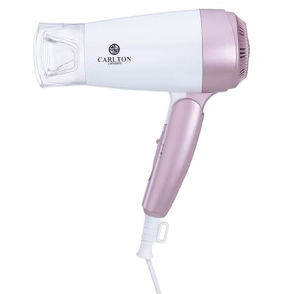 Carlton London Hair Dryer with 2 Heat Settings & Cool Shot (Overheat Protection, White)