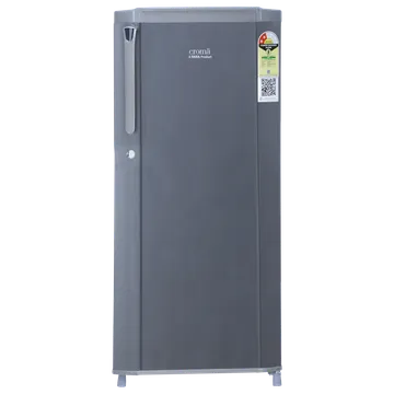 Croma 185 Litres 2 Star Direct Cool Single Door Refrigerator with Anti Fungal Gasket (Criss Cross Metallic Grey)